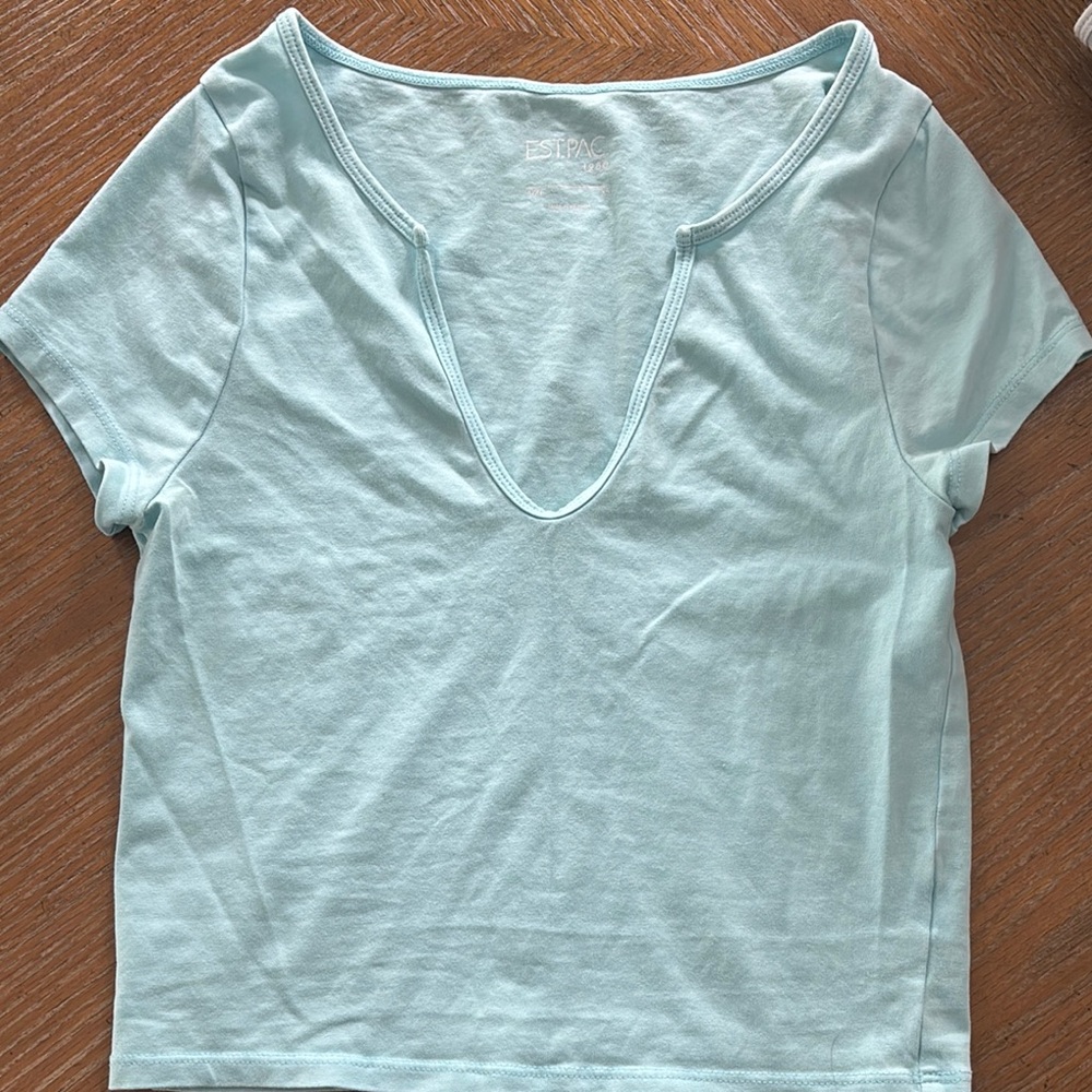 PacSun Green Crop Fitted T-Shirt